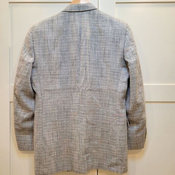 Luomo Bianchi Men's Classic Tweed Gray/Black Blazer Vintage C & R Clothiers 36 S - Picture 4 of 9